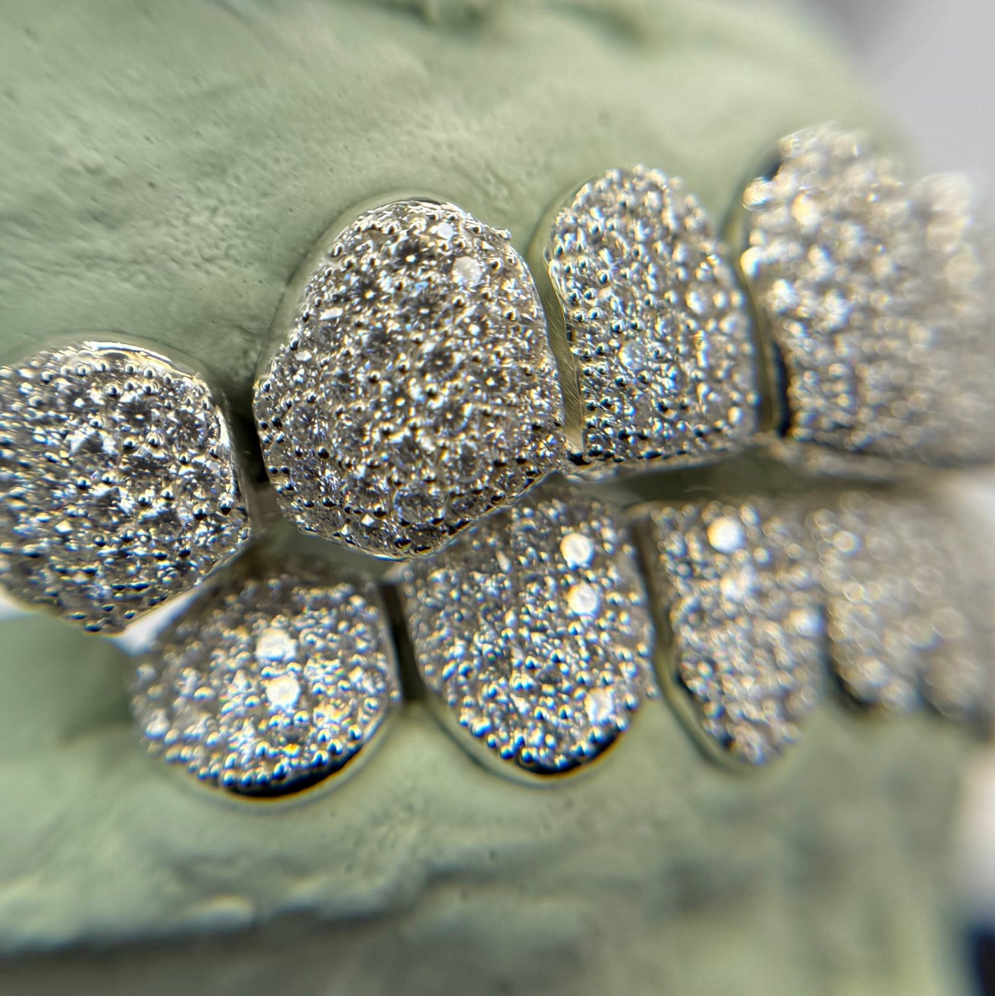 8/8 Honeycomb VVS Lab Moissanites Grillz