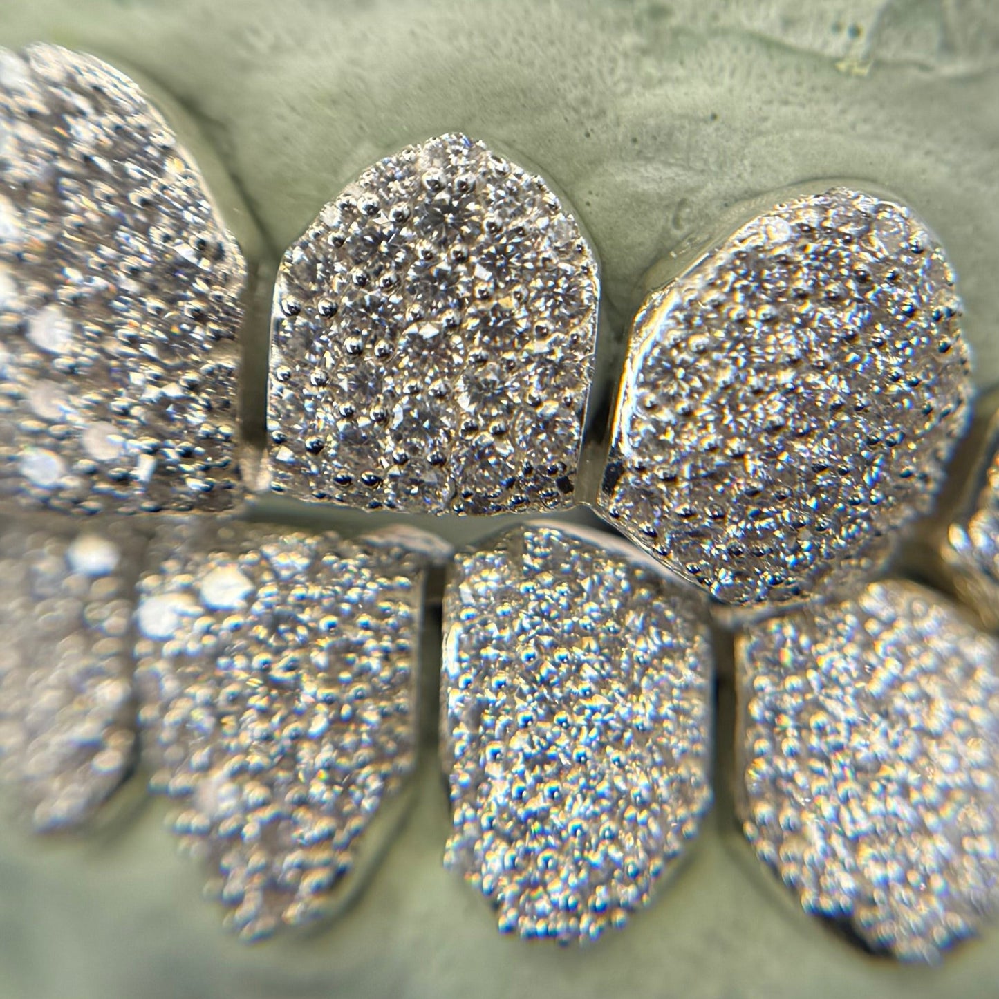 8/8 Honeycomb VVS Lab Moissanites Grillz