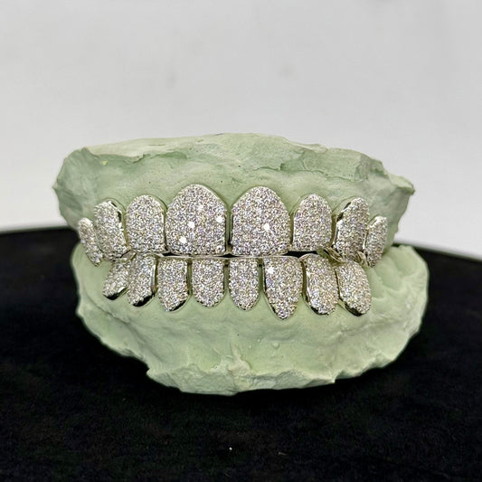 8/8 Honeycomb VVS Lab Moissanites Grillz