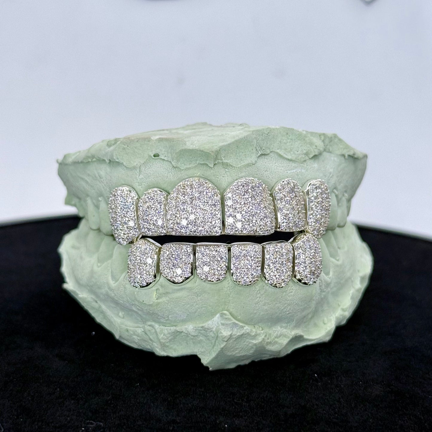 6/6 Honeycomb VVS Lab Moissanites Grillz