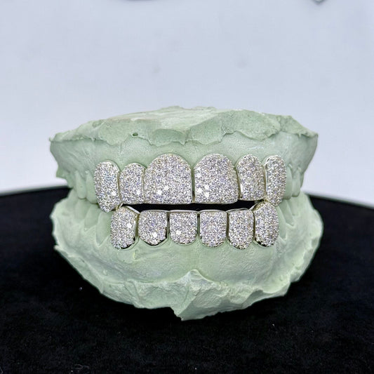 6/6 Honeycomb VVS Lab Moissanites Grillz