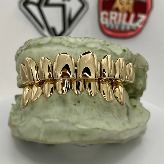 8/8 Solid Gold Custom Grillz (10K, 14K, 18K, 22K)