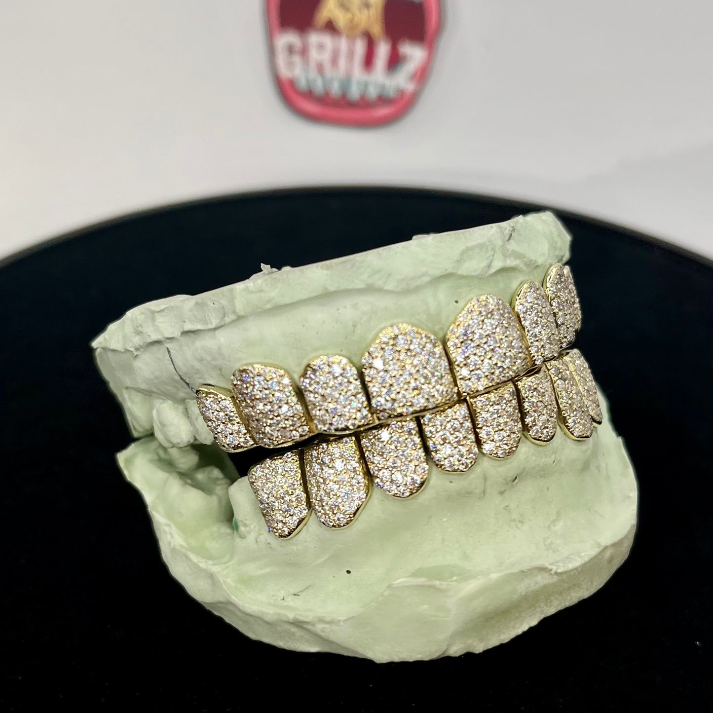 8/8 VVS Lab Moissanites and Solid Gold Grillz