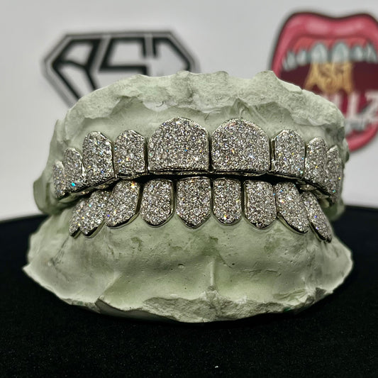 Customizable VVS Lab Grown Diamonds Grillz Honeycomb Setting