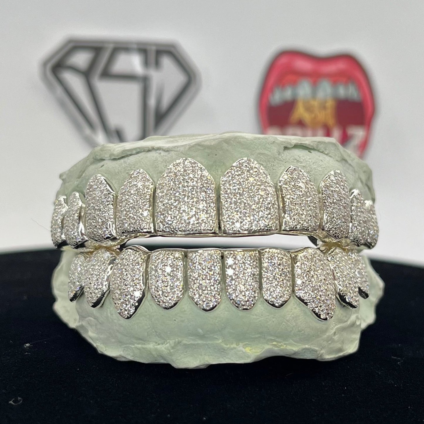 Customizable VVS Lab Moissanites Grillz Honeycomb Setting