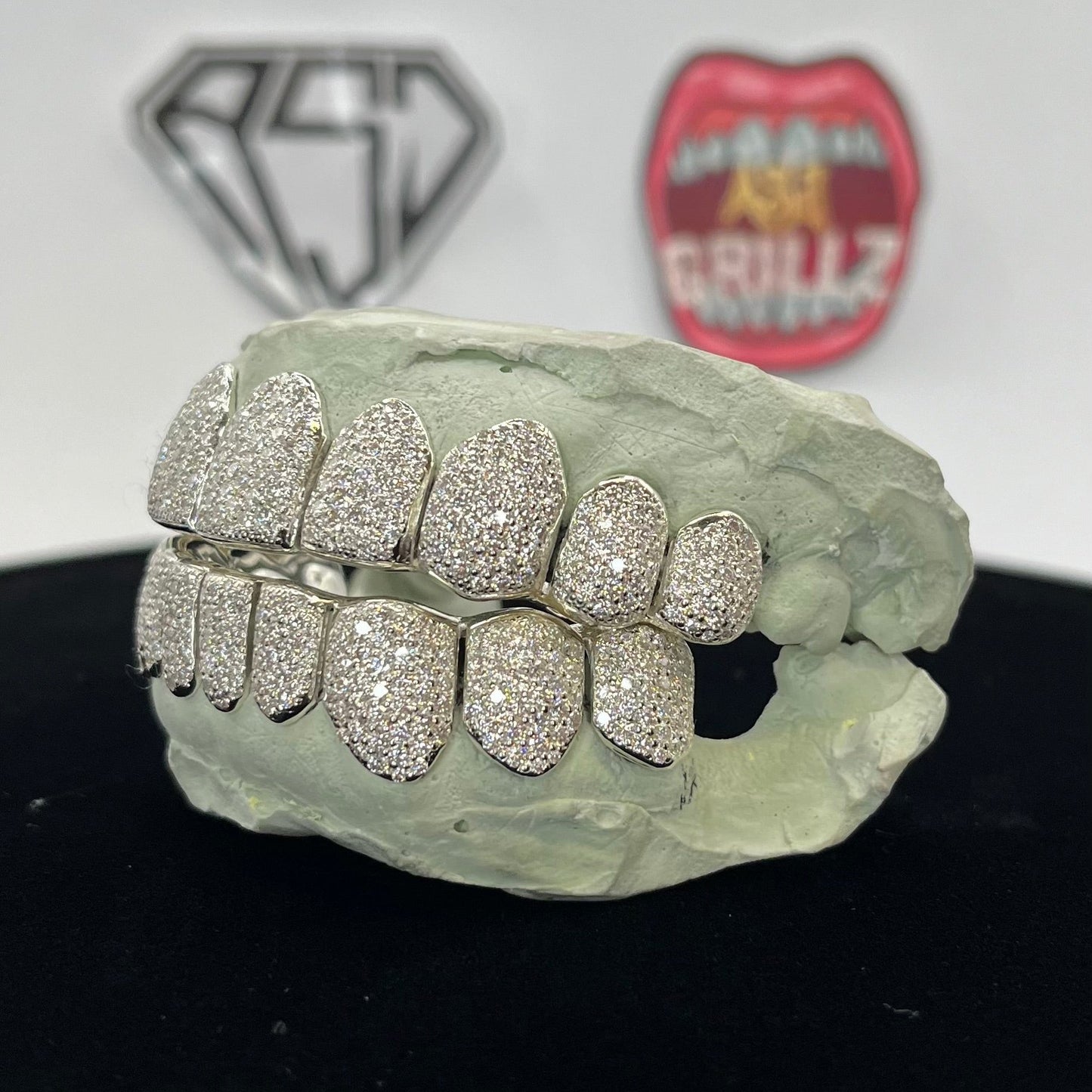 Customizable VVS Lab Moissanites Grillz Honeycomb Setting